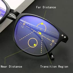 New 3 in 1 Progressive Multifocal Reading Glasses For Women Eyeglasses Easy To Look Far and Near +1.0 To +4.0