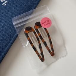 2 packs fashion temperament leopard print dripping oil water drop BB clip bangs clip new cute girl oval hairpin edge clip