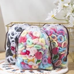 200/300PCS Women Girls Hair Ties Elastic Hair Bands Ponytail Hold Rubber Bands Scrunchie Hair Accessories for Girl Headband