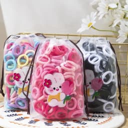 200/300PCS Women Girls Hair Ties Elastic Hair Bands Ponytail Hold Rubber Bands Scrunchie Hair Accessories for Girl Headband