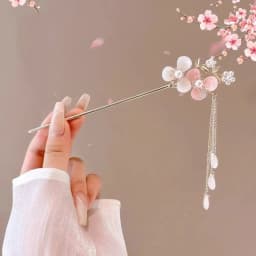 1pc Romantic Chinese Style Hair Accessory Alloy Jewelry Women's Hair Needle Suitable for Daily Wear Gifts Girls Fashion Hairpin