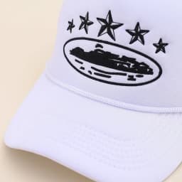 Fashionable Embroidered Baseball Hat Five Star Color blocked Mesh Breathable Summer Duck Tongue Hat Versatile Sunshade Truck Hat