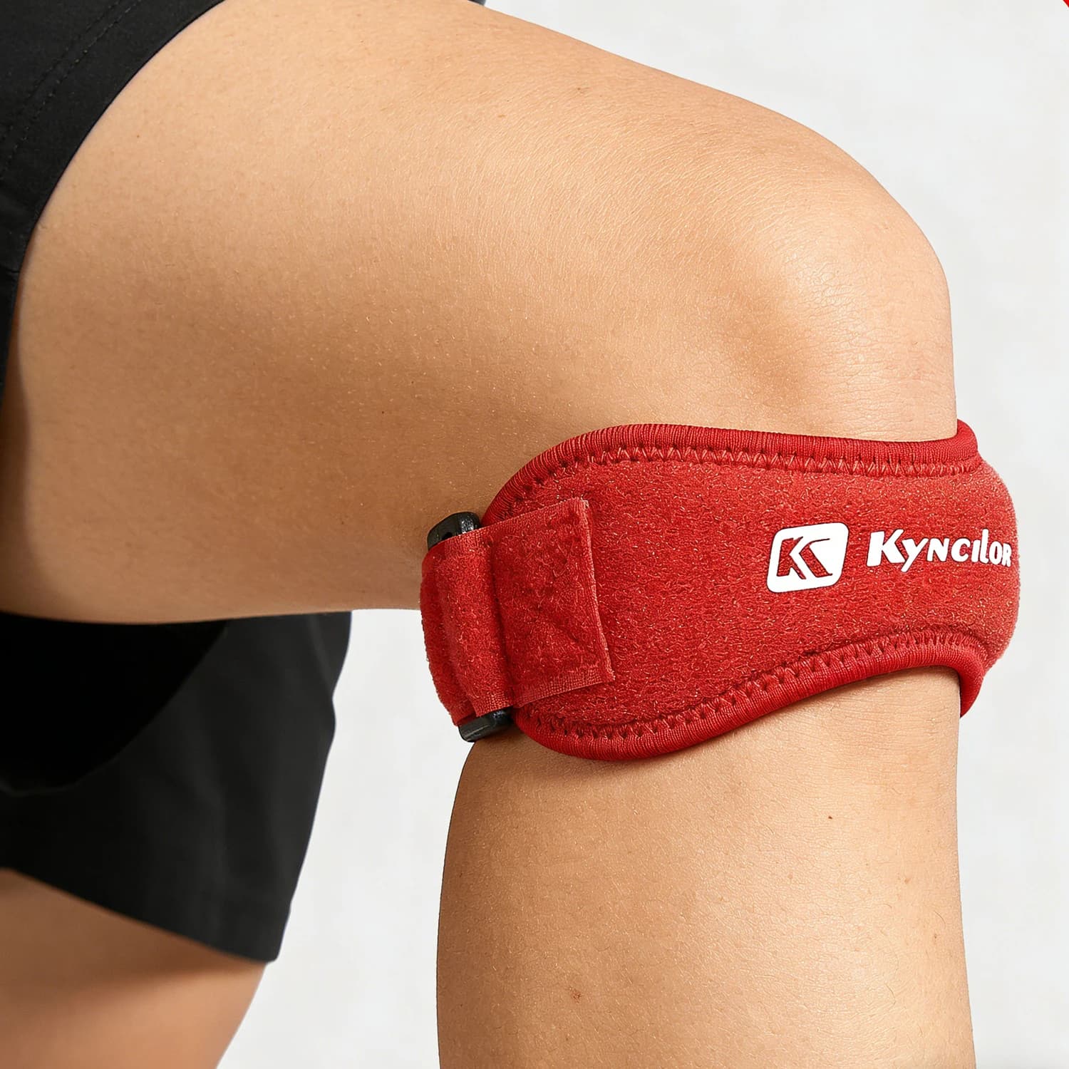 5/3/1 PC Knee Patellar Tendon Knee Support Strape Brace Adjustable Shock Absorption Compression Knee Pad Sleeve for Basketball