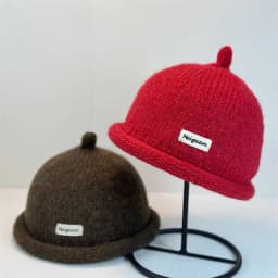 2025 Women's Winter Beanies Turned-up Brim Knitted Woolly Hat Keep Head Warm Knitted Cap Minimalist Style Fashion Accessories