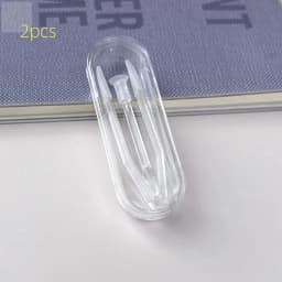 1/2PC Contact Lens Tweezers Wear Tools Transparent Large Long Clamp Rod Set Small Contact Lenses Tweezers