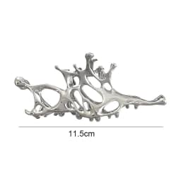 Punk Metal Hair Claw Clip for Thick Liquid Irregular Pattern Barrettes Hair Non-Slip and Stylish Accessory Silver Color Hairpin