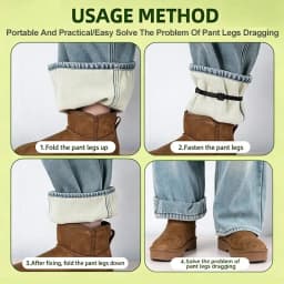 2/4Pcs Adjustable Elastic Leg Hem Tightening Bands For Wide Leg Pants, Length Shortener, Hemming Cuff, High Elasticity, Reusable