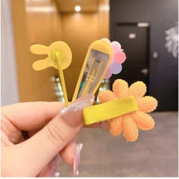 Random 42Pcs Children's Hair Accessories Cute Dopamine Hairpin Girl Side Bangs Clip Hairpin Cartoon Duckbill Headgear