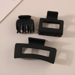 3Pcs Matte Hair Claw Clips 3 Sizes Non-slip Strong Hold Hair Clips for Thin Thick Curly Hair Women Hair Accessories Brown