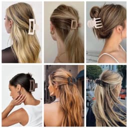 3Pcs Matte Hair Claw Clips 3 Sizes Non-slip Strong Hold Hair Clips for Thin Thick Curly Hair Women Hair Accessories Brown