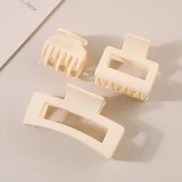 3Pcs Matte Hair Claw Clips 3 Sizes Non-slip Strong Hold Hair Clips for Thin Thick Curly Hair Women Hair Accessories Brown