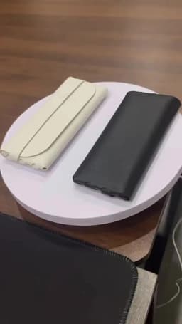 Black and White Soft and Stylish Leather Glasses Cases - Glasses Protection Bags, Travel Accessories for Men and Women - Stylish