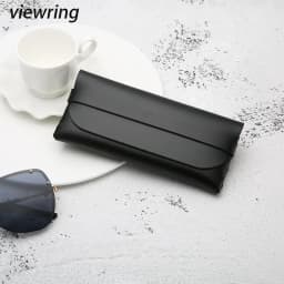 Black and White Soft and Stylish Leather Glasses Cases - Glasses Protection Bags, Travel Accessories for Men and Women - Stylish