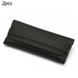 Black and White Soft and Stylish Leather Glasses Cases - Glasses Protection Bags, Travel Accessories for Men and Women - Stylish