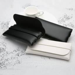 Black and White Soft and Stylish Leather Glasses Cases - Glasses Protection Bags, Travel Accessories for Men and Women - Stylish