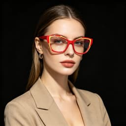 New Fashion Cat Eye Reading Glasses Women Anti-blue Light Eyeglasses Blocking Blue Light Readers Double Color Frame Eyewear