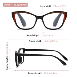 New Fashion Cat Eye Reading Glasses Women Anti-blue Light Eyeglasses Blocking Blue Light Readers Double Color Frame Eyewear