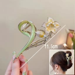 New Sweet Flower Durian Hair Claw Clip Ponytail Grab Hair Clips Shark Clip Woman Hairpins For Girl Hair Accessories Headdress