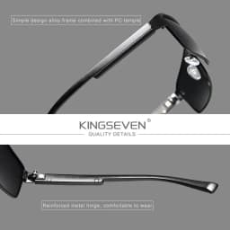 KINGSEVEN Men Polarized Photochromic Sunglasses Design Women Chameleon Sun Glasses UV400 Anti-glare Driving Square Eyeglasses