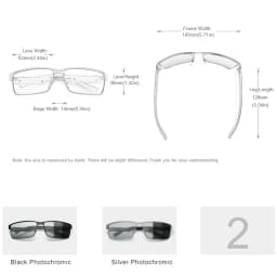 KINGSEVEN Men Polarized Photochromic Sunglasses Design Women Chameleon Sun Glasses UV400 Anti-glare Driving Square Eyeglasses