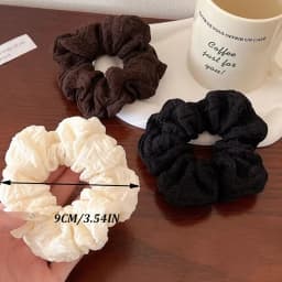 1/3pcs Solid Color Pleated Fabric Hair Ring for Women Simple Ponytail Hair Tie Fashion Girls Do Not Hurt The Hair Scrunchies