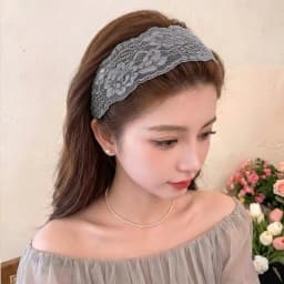 Sweet Wide Lace Hair Band Girls Hollow Lace Elastic Headwrap Hair Accessories Women Fashion Hollow Wide Headwear Hair Hoop