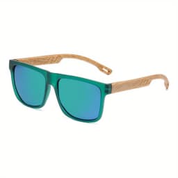 1pc Retro Walnut Ultra-Light Square Polarized Exquisite Fashion Sun Glasses For Men Women Outdoor Driving Beach Travel Eyewear