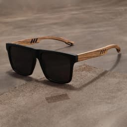 1pc Retro Walnut Ultra-Light Square Polarized Exquisite Fashion Sun Glasses For Men Women Outdoor Driving Beach Travel Eyewear