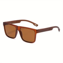 1pc Retro Walnut Ultra-Light Square Polarized Exquisite Fashion Sun Glasses For Men Women Outdoor Driving Beach Travel Eyewear
