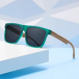 1pc Retro Walnut Ultra-Light Square Polarized Exquisite Fashion Sun Glasses For Men Women Outdoor Driving Beach Travel Eyewear