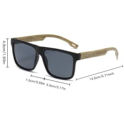1pc Retro Walnut Ultra-Light Square Polarized Exquisite Fashion Sun Glasses For Men Women Outdoor Driving Beach Travel Eyewear