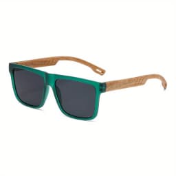 1pc Retro Walnut Ultra-Light Square Polarized Exquisite Fashion Sun Glasses For Men Women Outdoor Driving Beach Travel Eyewear