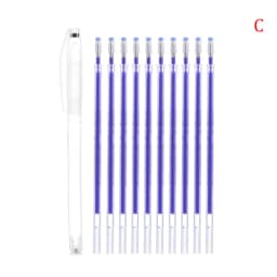 10pcs Heat Erasable Pen High Temperature Disappearing Fabric Marker Tailoring