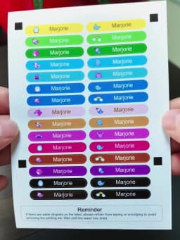 Colorful Customized Name Stickers for School Essentials, Ravel Cups & Office Equipment-Removable Personalized Waterproof Labels