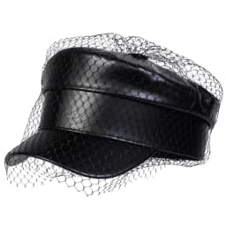 Fashion Women Large Belt Buckle Leather Hat Spring Autumn Sailor Hats Black Ladies Beret Caps Men Flat Top Captain Military Caps