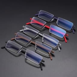 Flexible Half Frame Reading Glasses with Box Men Women Portable Anti-blue Eyeglasses Unisex Presbyopia Eyewear +1.0 To +4.0