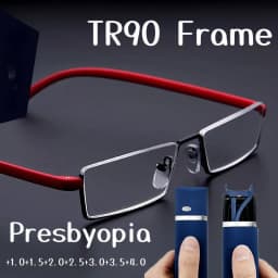 Flexible Half Frame Reading Glasses with Box Men Women Portable Anti-blue Eyeglasses Unisex Presbyopia Eyewear +1.0 To +4.0