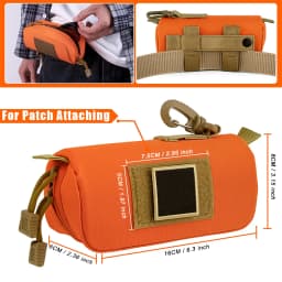 Tactical MOLLE Sunglass Case Semi-Hard Shell Eyewear Pouch with Clip Anti-Crush & Universal Fit for Glasses & Sunglasses