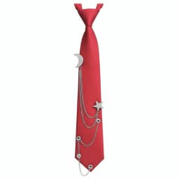 Punk Vintage Style Pre Tied Necktie Star Chain Vintage JK Uniform Tie Adjustable Student Uniform Tie for Men Women