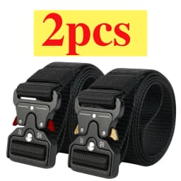Tactical Belt Men's Multi-Functional Military Fan Canvas Belt Outdoor Artificial Nylon Training Belt 2 Pieces