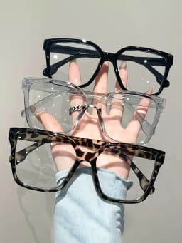 1Pc/2Pcs/3Pcs/4Pcs Elegant, Simple and Stylish Geometric Glasses with Transparent Lenses, Suitable for Daily Office Reading
