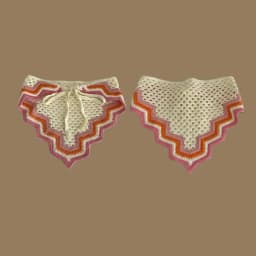 Retro Knitted Triangle Headband Crochet French Pastoral Style Girl Flower Headscarf Handmade Hollow Beach Vacation Headkerchief