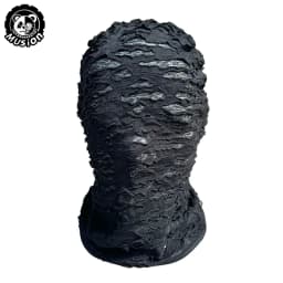 Musion Gothic Punk Distressed Ripped Face Mask Ftxo - Comfort Fit Windproof for Skiing Cycling Halloween Street Style