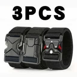 3pc Quick release tactical belts adjustable for outdoor use durable and thick multifunctional men belt Casual golf belts for men