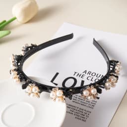 Hairbands Pearl Hair Hoop Double Layer Bands Clip Fashion Plastic Braided Headband New Knitting Womens Headwear Hair Accessories