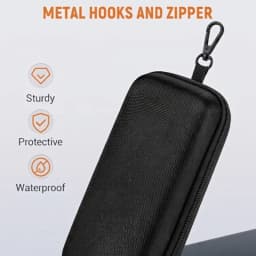 Protective Hard Shell Double Compartment Glasses Storage Box Shockproof Portable Car Zipper Design Protects Double Lens Case