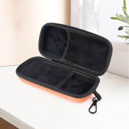 Protective Hard Shell Double Compartment Glasses Storage Box Shockproof Portable Car Zipper Design Protects Double Lens Case