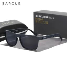 BARCUR Design TR90 Sunglasses Men Polarized Light Weight Sports Sun Glasses Women Eyewear Accessory Oculos UVAB Protection