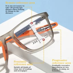 Soft Multifocal Progressive Reading Glasses TR90 Anti Blue Light Near Far Eyewear Men Women's Large Frame Farsight Eyeglasses 