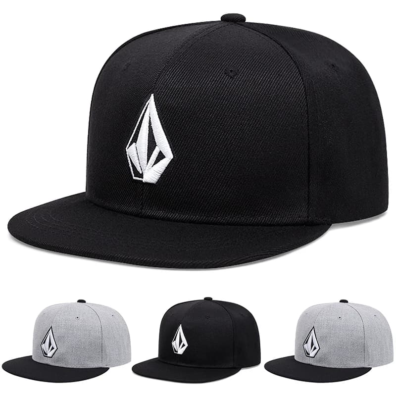 2025 Simple New Flat brimmed Hat with Diamond Embroidery Street Pop Hip Hop Hat Daily Leisure Sunshade Hat Baseball Hat Unisex